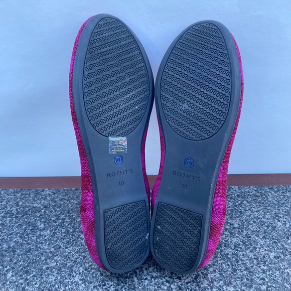 Rothy’s Cherry Gingham Flat Loafers Size 10 Pink - Picture 8 of 8